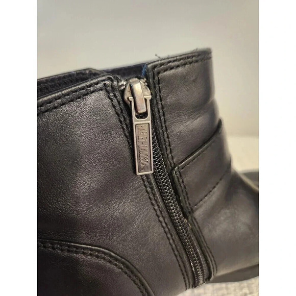 Harley-Davidson Motorcycle Khari Boots Black Leather Ankle Riding Women's 6.5 - Picture 5 of 12